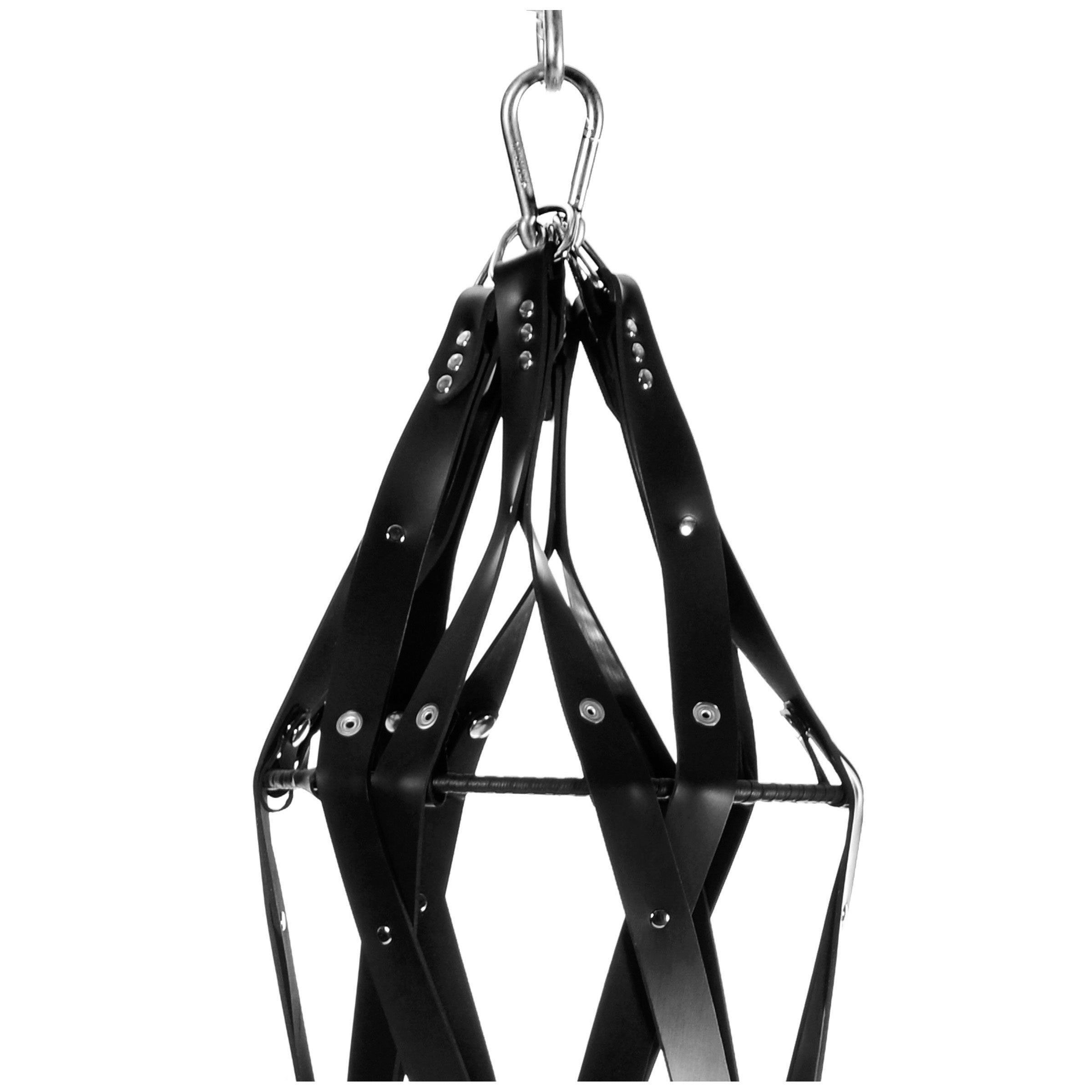 Master Series Hanging Rubber Strap Cage Black