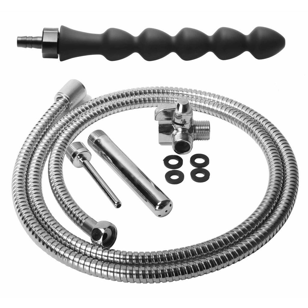 CleanStream Easy Flow Enema Cleansing Kit with Silicone Attachment Black