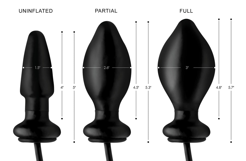 Master Series Expand Inflatable Anal Plug Black