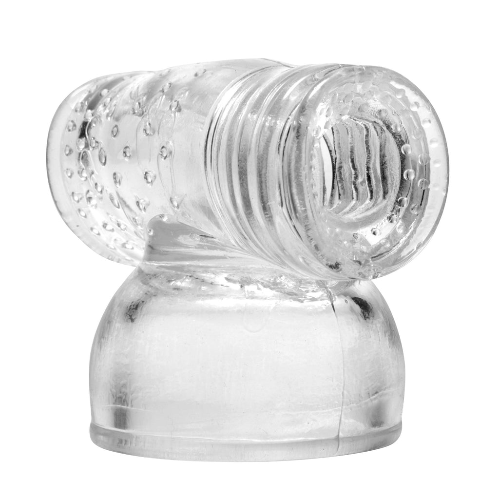 Wand Essentials North Star Enhanced Sensation Male Stroker Wand Attachment Clear