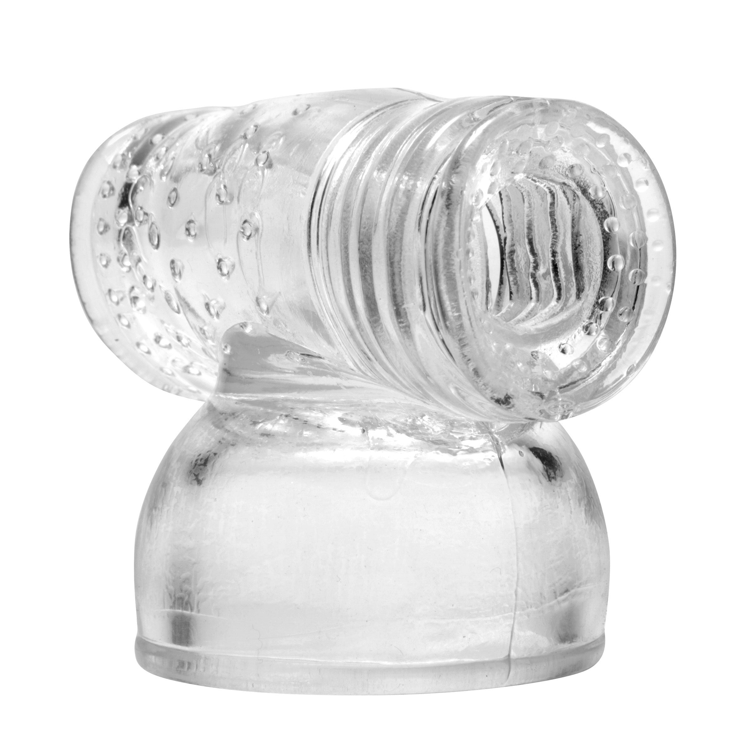 Wand Essentials North Star Enhanced Sensation Male Stroker Wand Attachment Clear