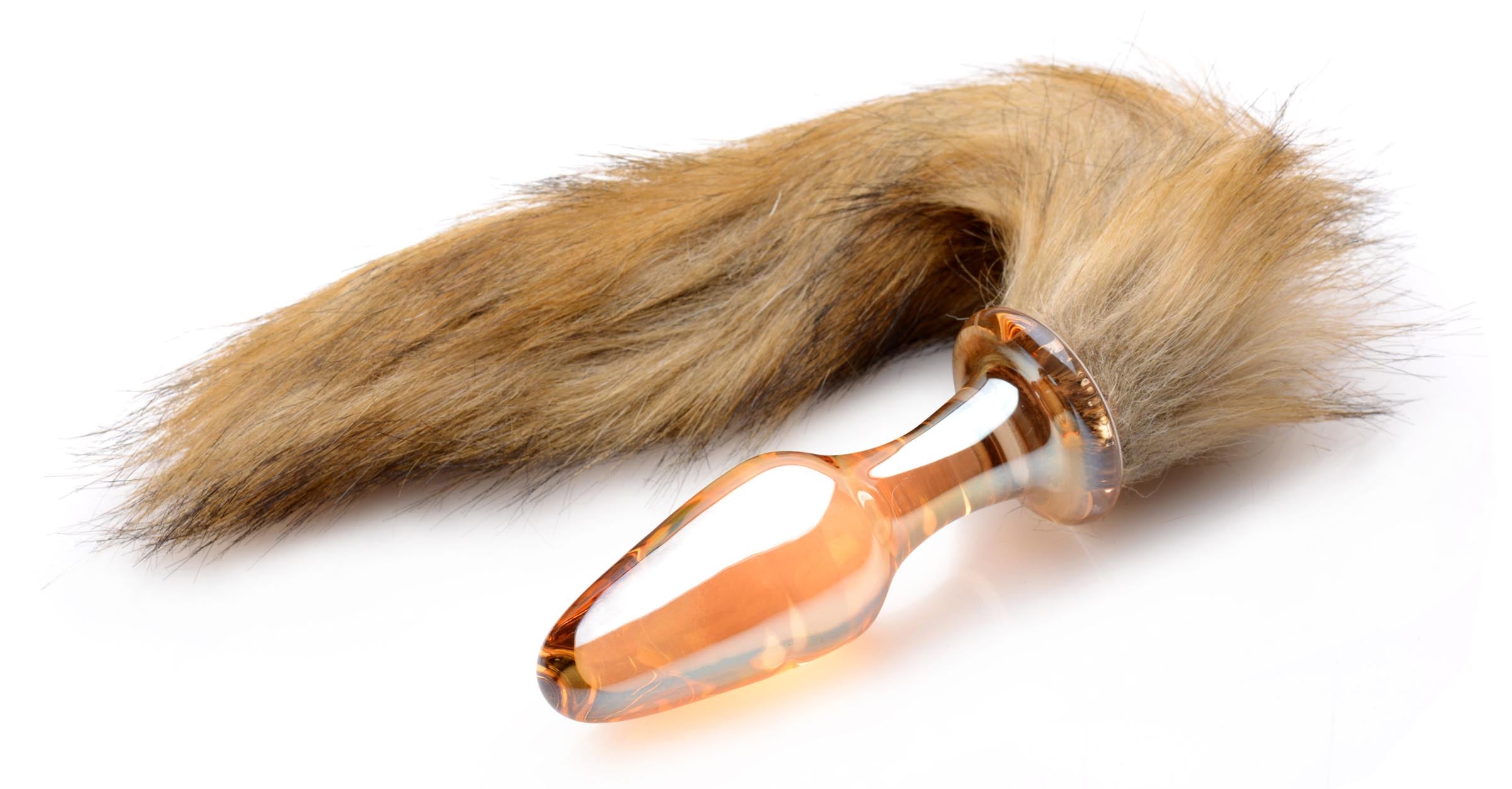 Tailz Fox Tail Glass Anal Plug Orange
