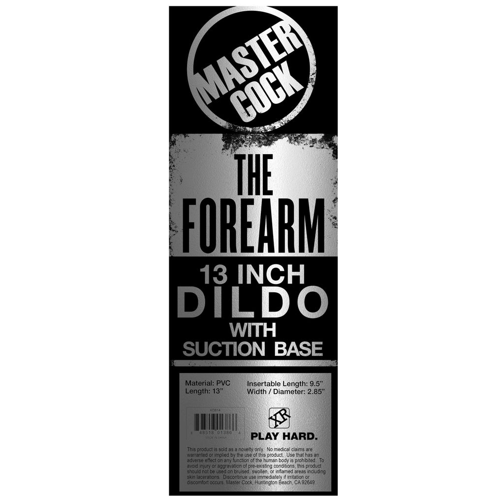 Master Cock The Forearm 13 Inch Dildo with Suction Cup Brown