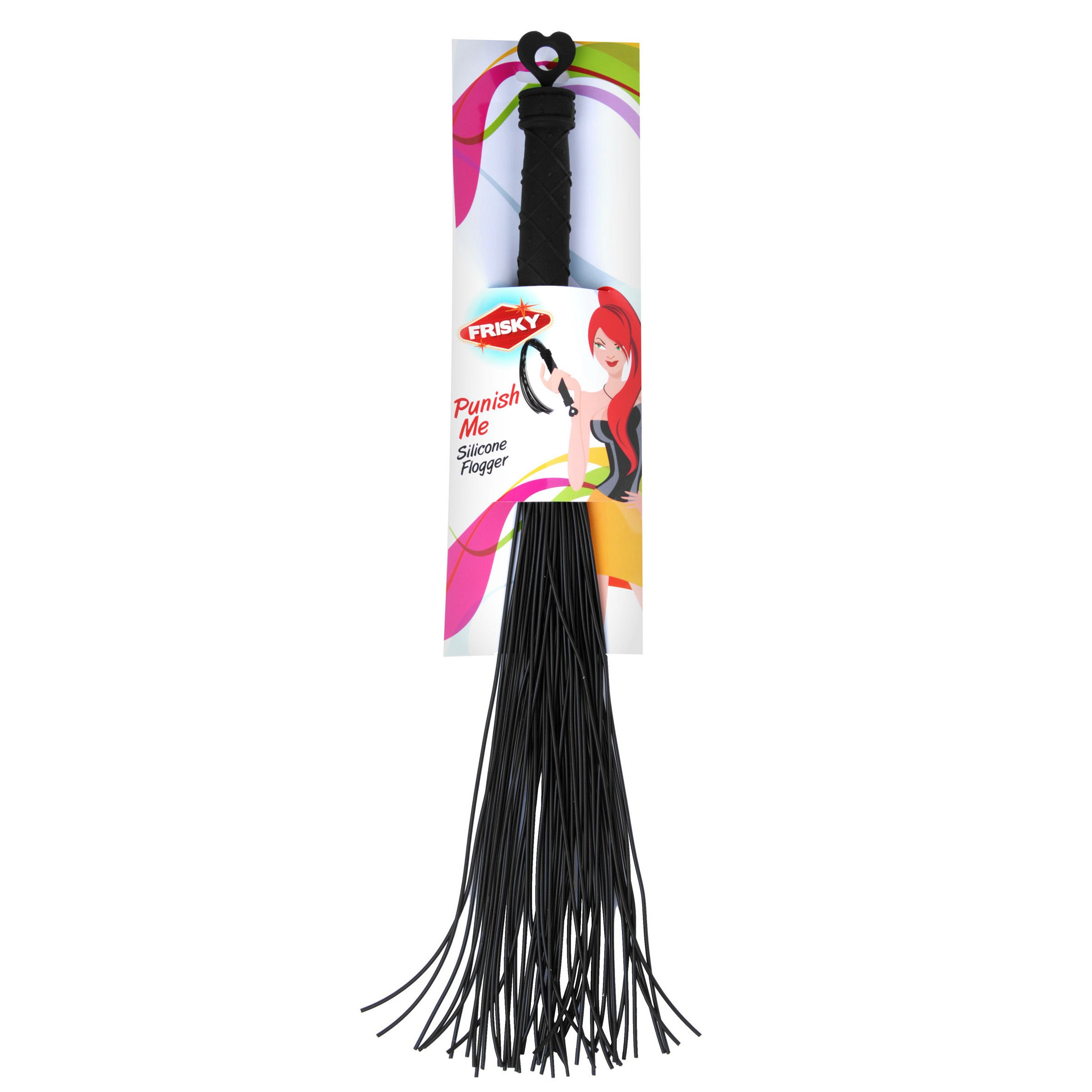Frisky Punish Me Silicone Flogger Black