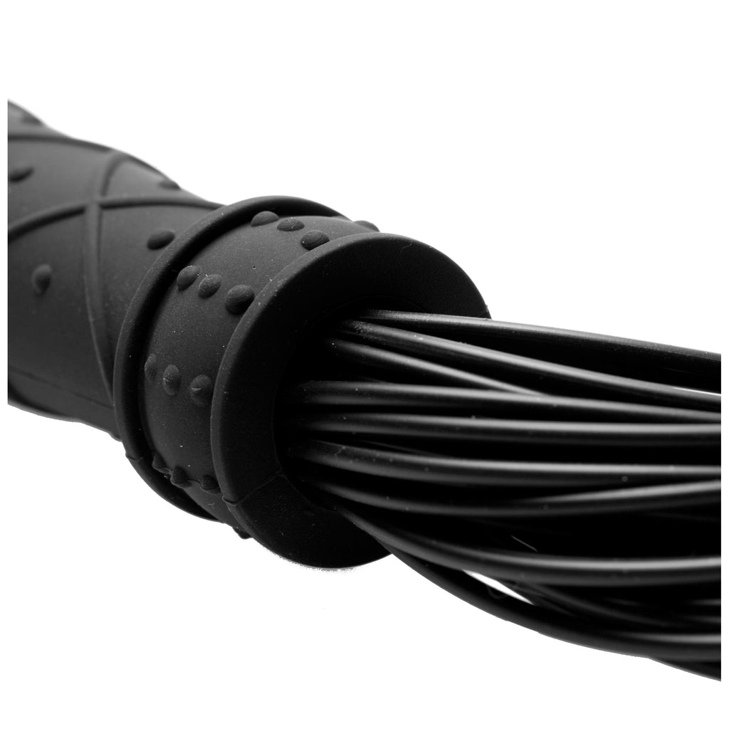 Frisky Punish Me Silicone Flogger Black