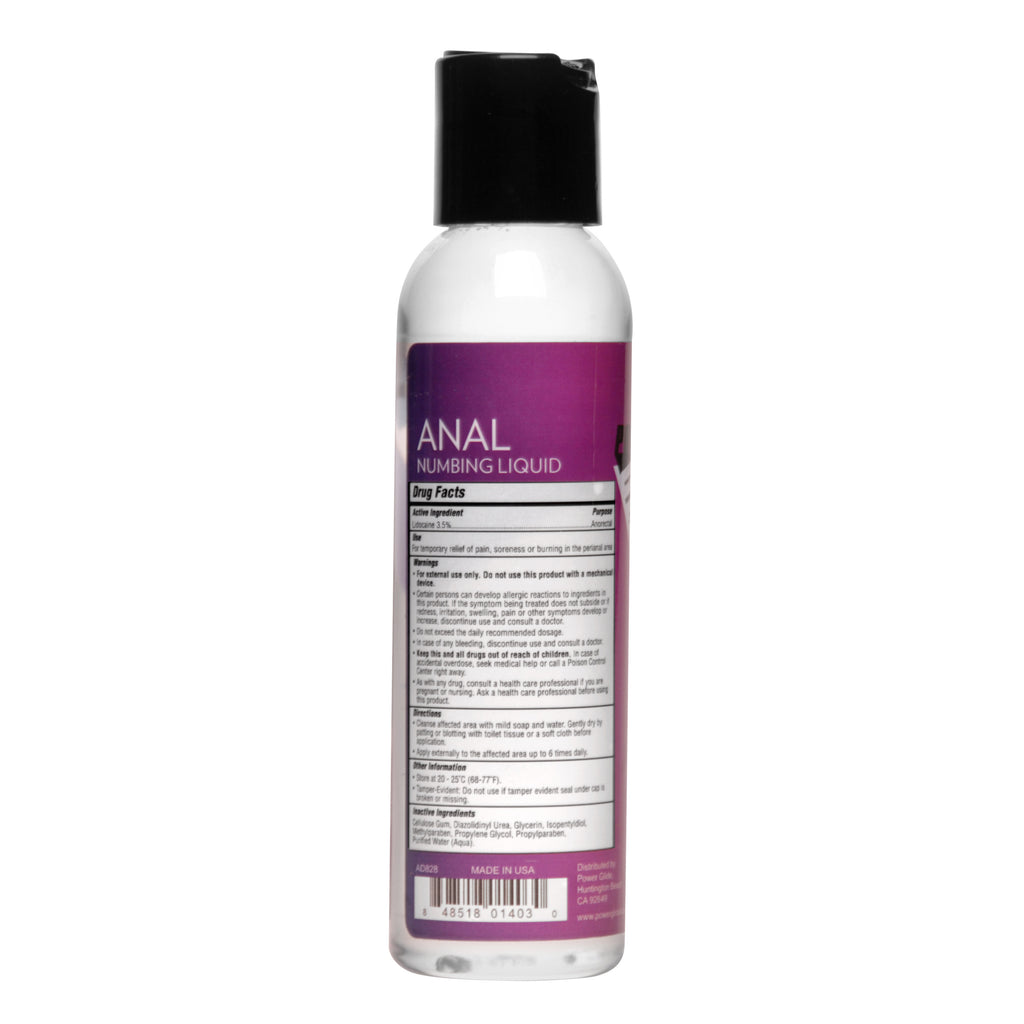 Power Glide Power Glide Anal Numbing Personal Lubricant- 4 oz Clear