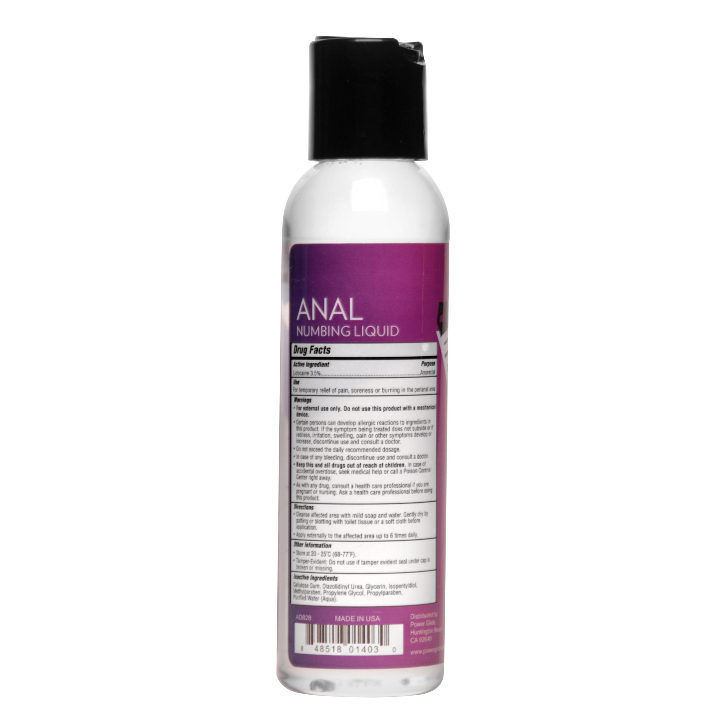 Power Glide Power Glide Anal Numbing Personal Lubricant- 4 oz Clear