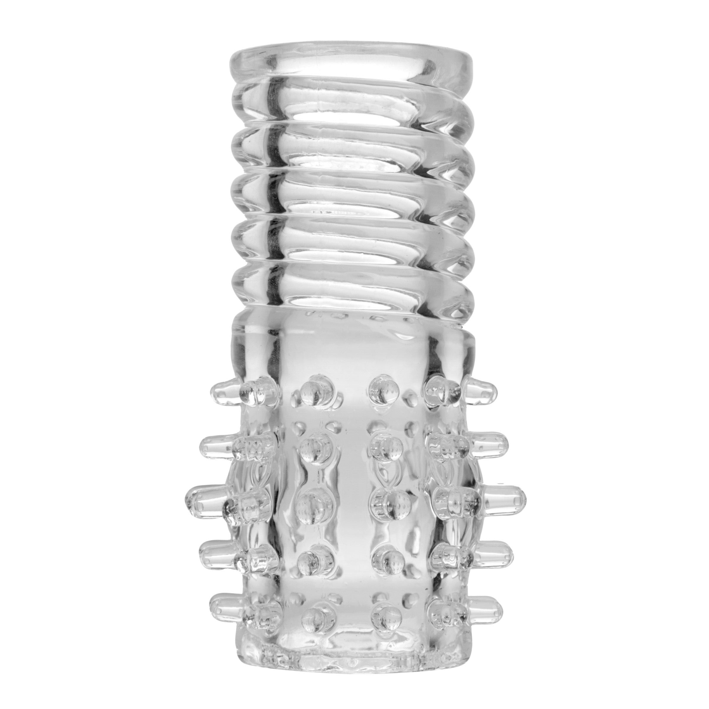 Size Matters Pig in a Blanket Textured Penis Enlarger Sleeve Clear