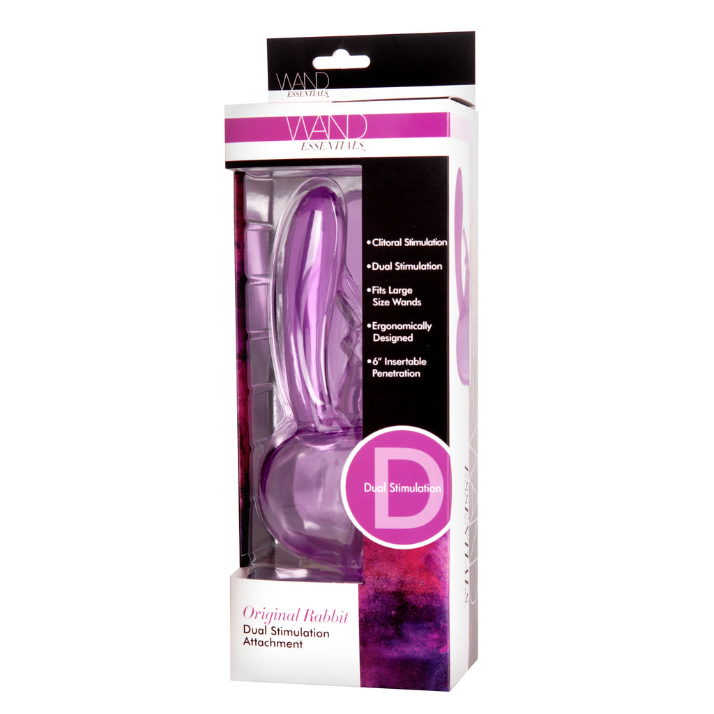 Wand Essentials Original Rabbit Dual Stimulation Wand Attachment Purple
