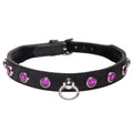 Strict Leather Leather Rhinestone Collar- Amethyst Purple