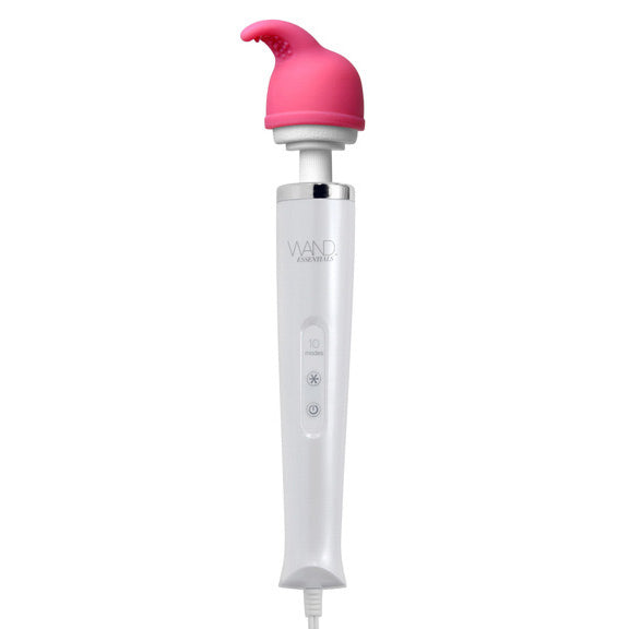 Wand Essentials 10 Speed Wand and Nuzzle Tip Massage Kit White