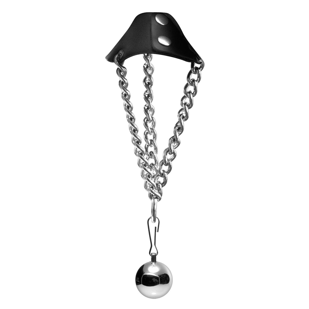 Strict Leather Parachute Stretcher with Ball Weight Black