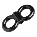 Trinity Men Vibrating Double Cock and Ball Ring Black