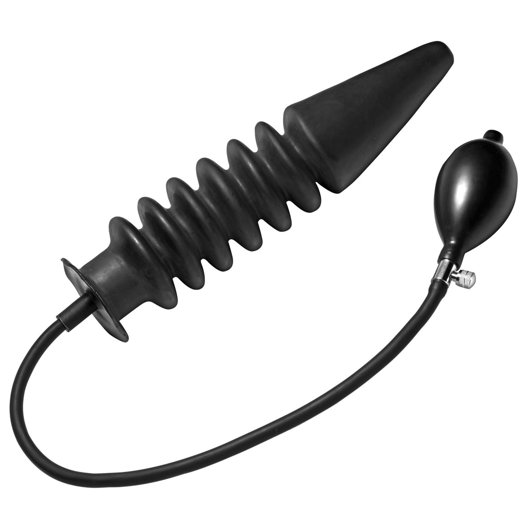 Master Series Accordion Inflatable XL Anal Plug Black