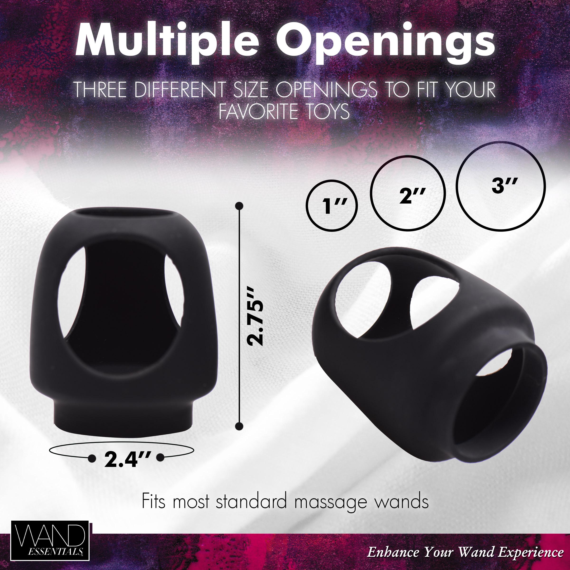 Wand Essentials Strap Cap Wand Harness for Dildos Black