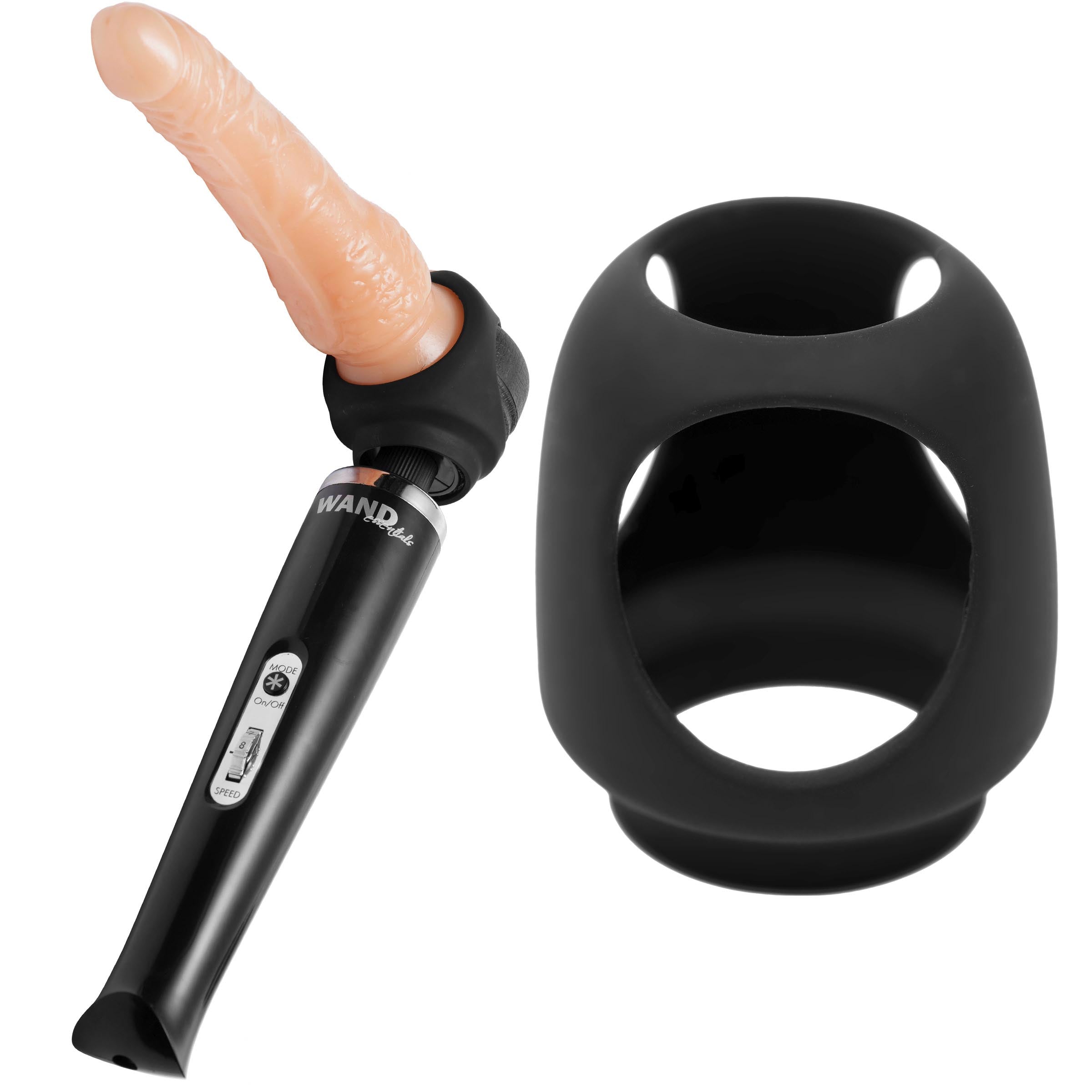 Wand Essentials Strap Cap Wand Harness for Dildos Black