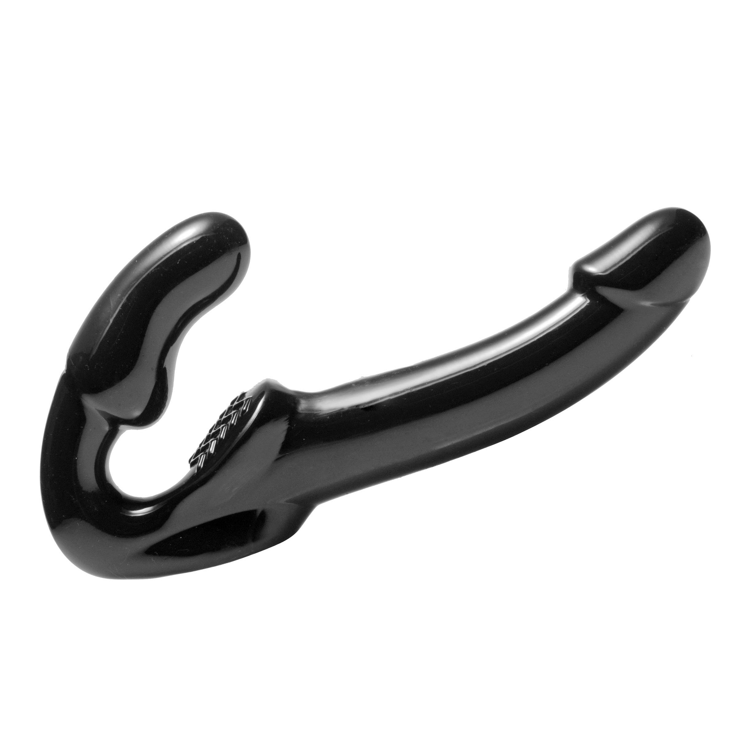 Strap U Revolver Strapless Strap On G-Spot Dildo Black
