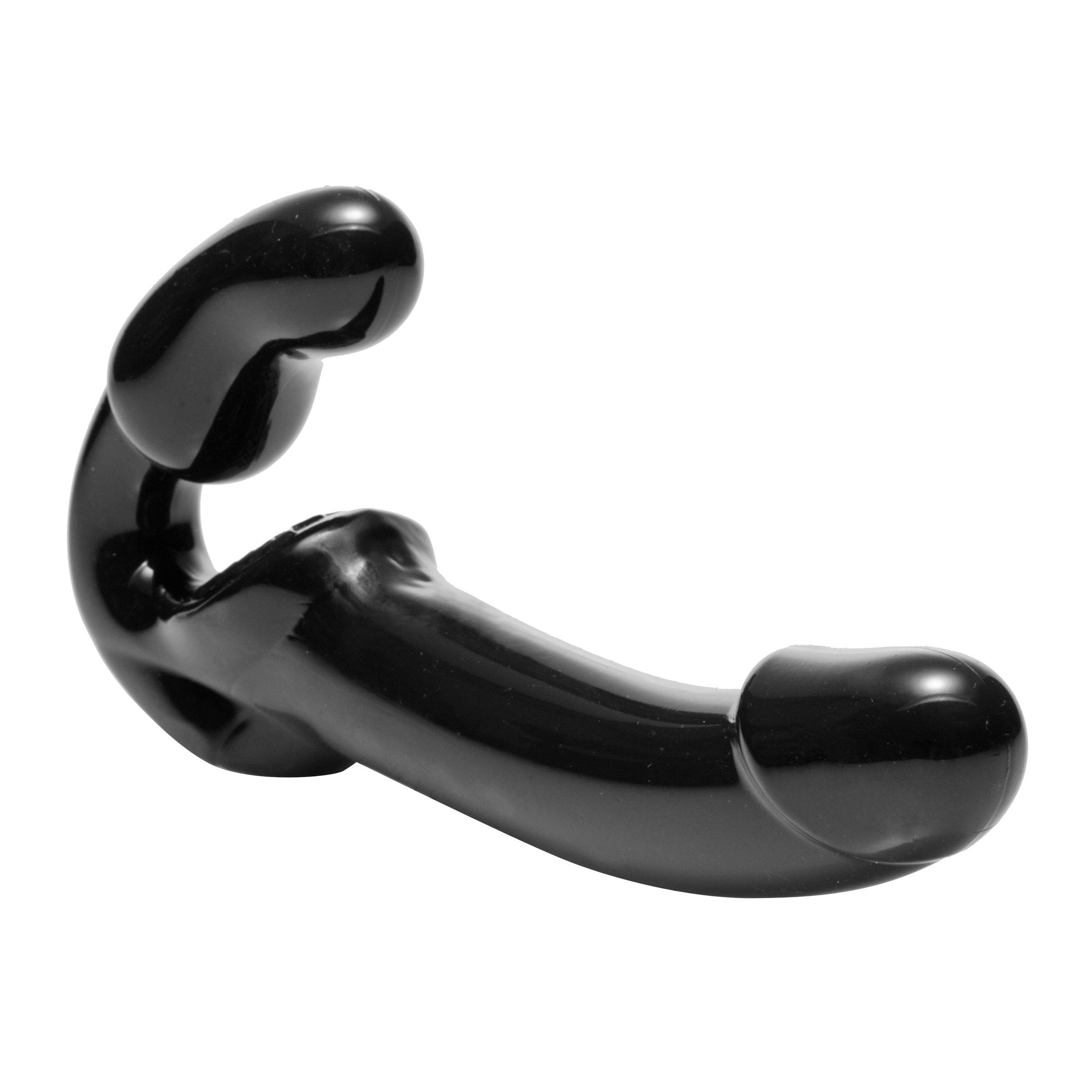 Strap U Revolver Strapless Strap On G-Spot Dildo Black