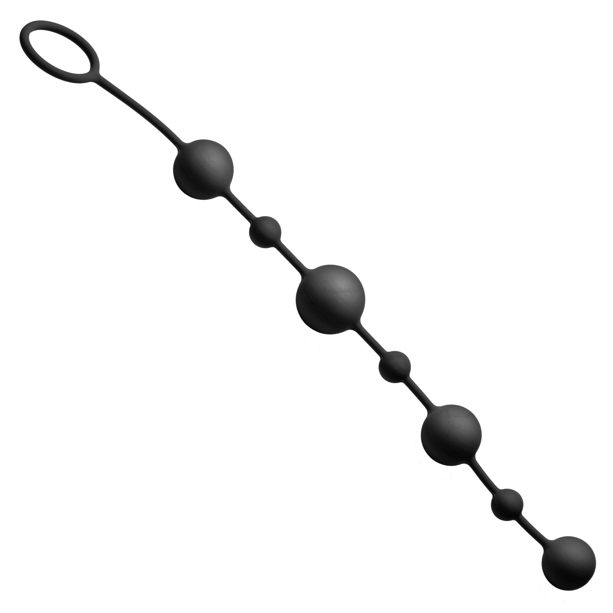 GreyGasms Linger Graduated Silicone Anal Beads Black