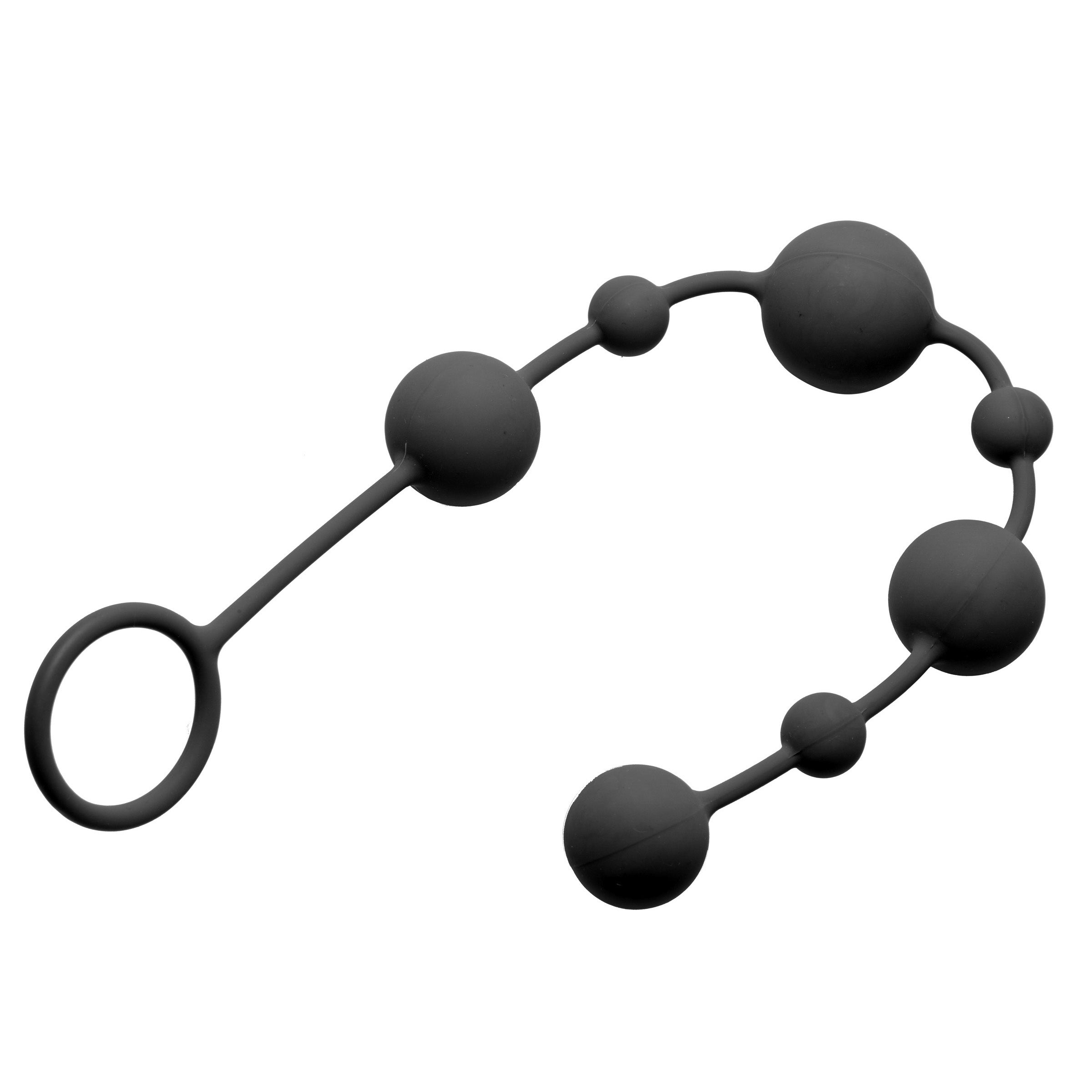 GreyGasms Linger Graduated Silicone Anal Beads Black