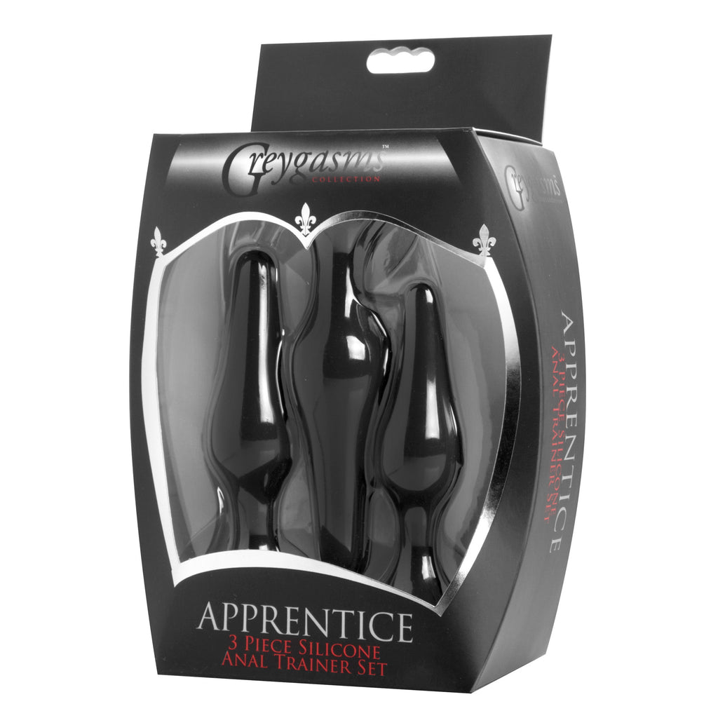 GreyGasms Apprentice 3 Piece Silicone Anal Trainer Set Black