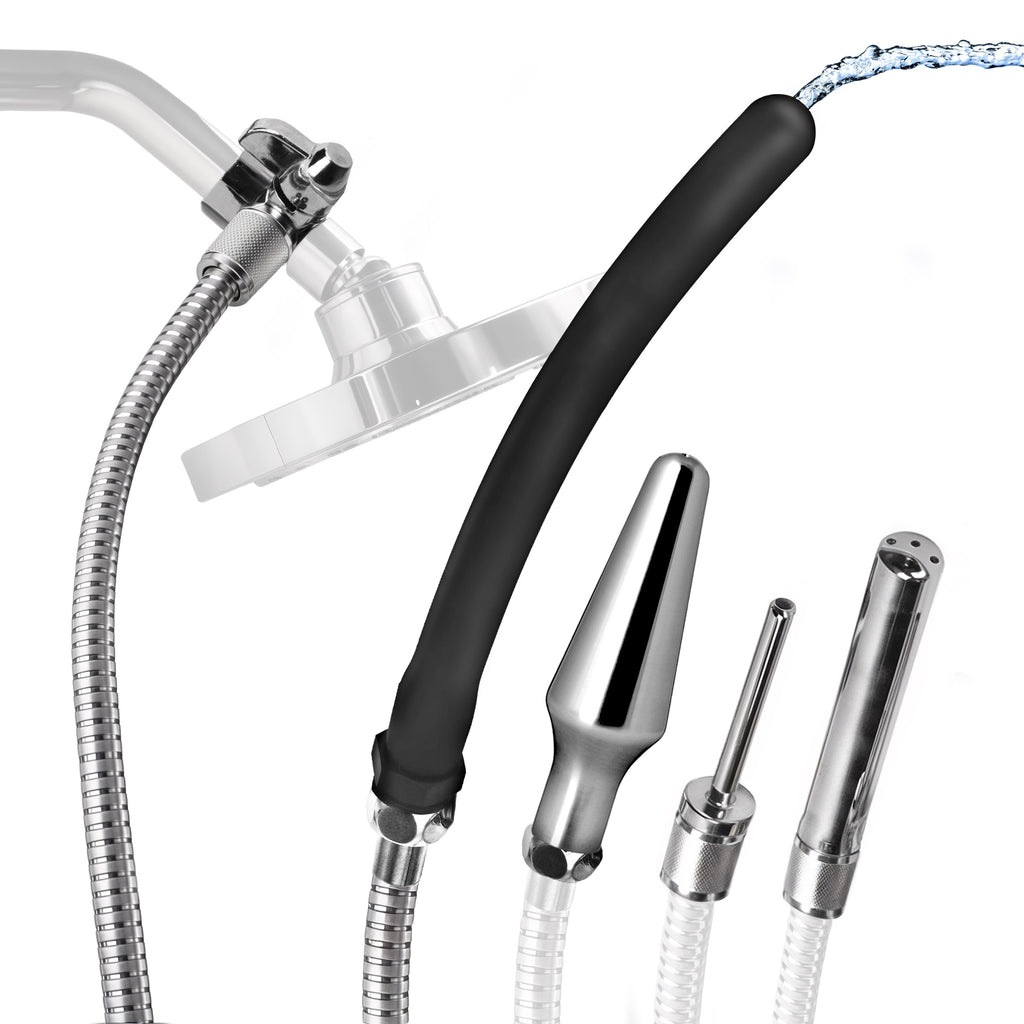 CleanStream All In One 4 Tip Shower Enema System Grey
