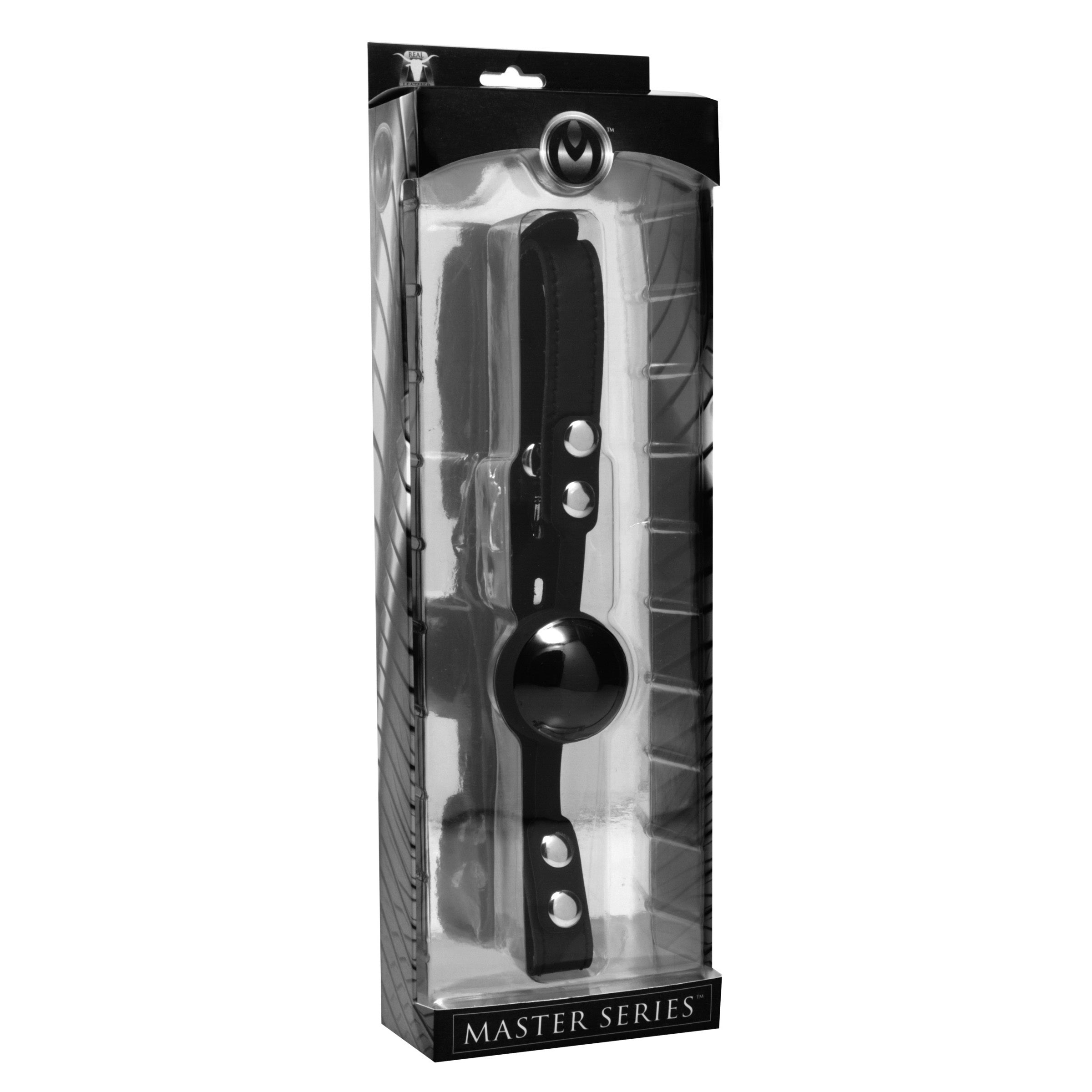 Master Series Premium Hush Locking Silicone Comfort Ball Gag Black