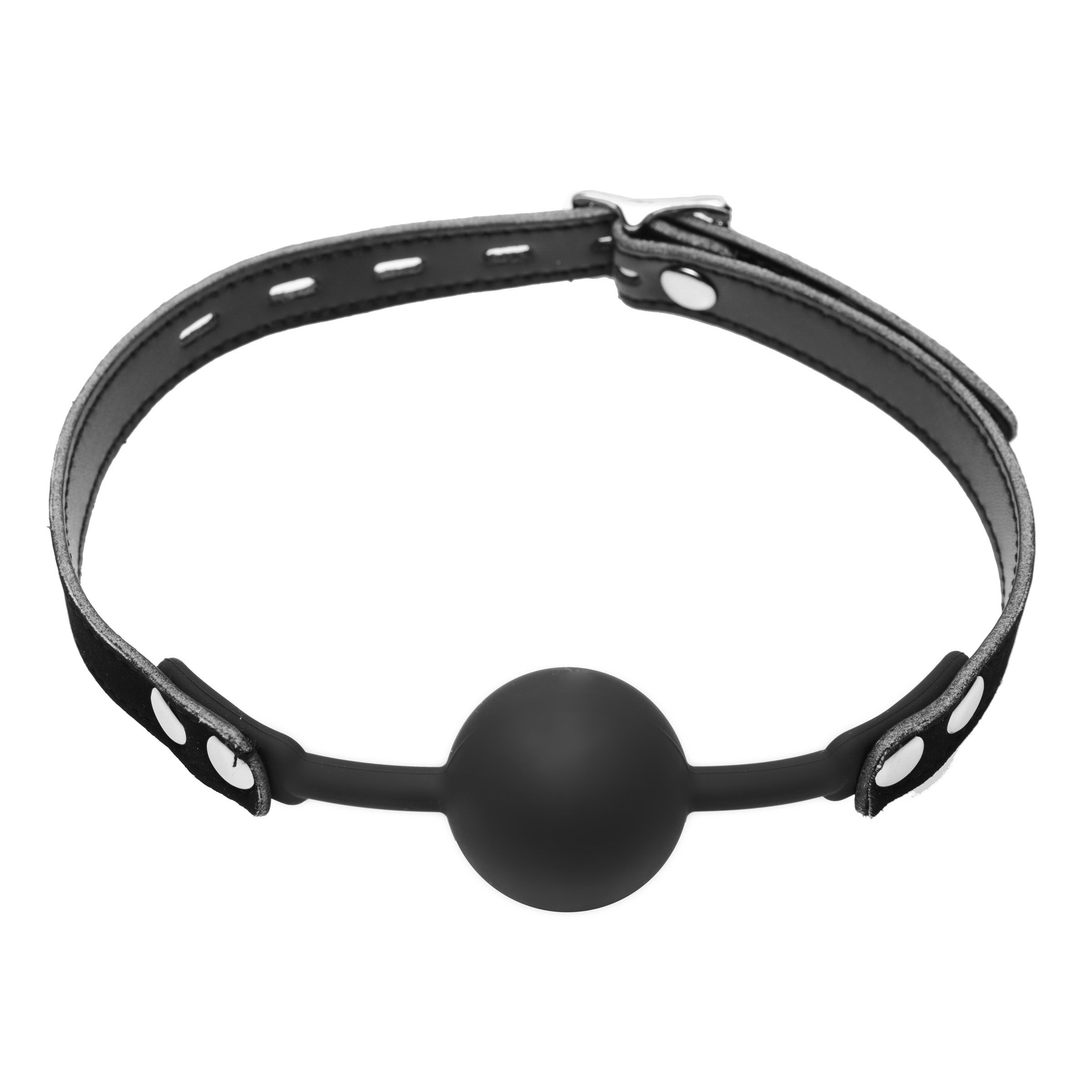 Master Series Premium Hush Locking Silicone Comfort Ball Gag Black