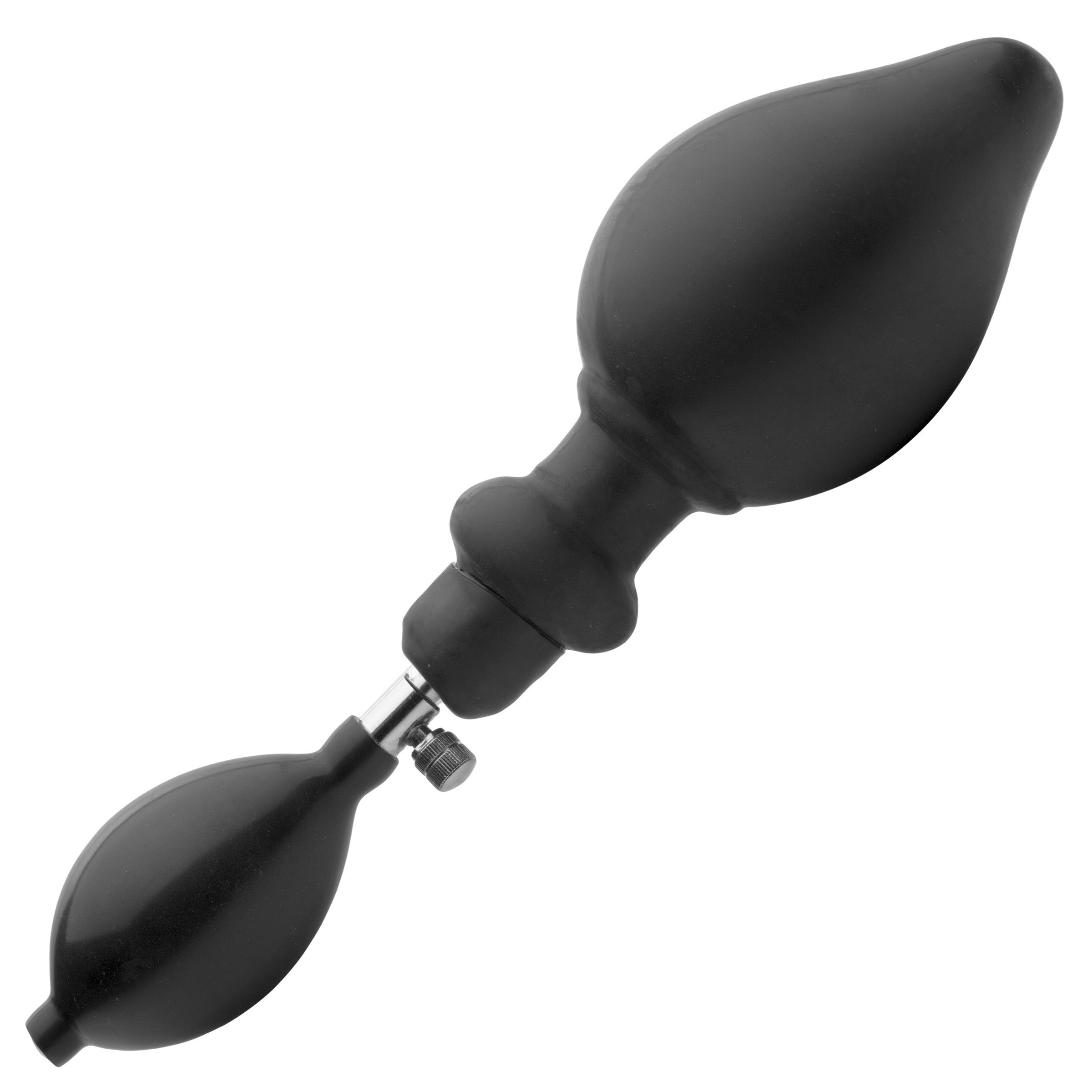 Master Series Expander Inflatable Anal Plug with Removable Pump Black