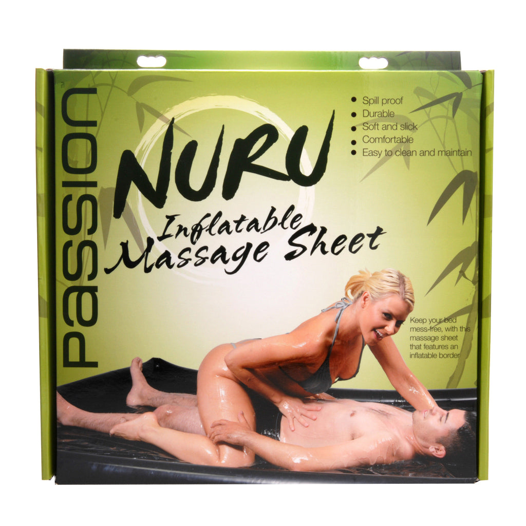 Passion Lubricants Nuru Inflatable Vinyl Massage Sheet Black