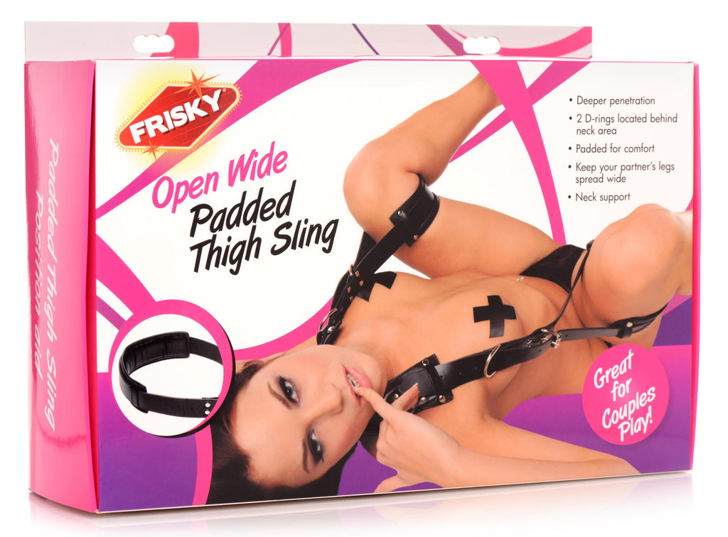 Frisky Open Wide Padded Thigh Sling Position Aid Black