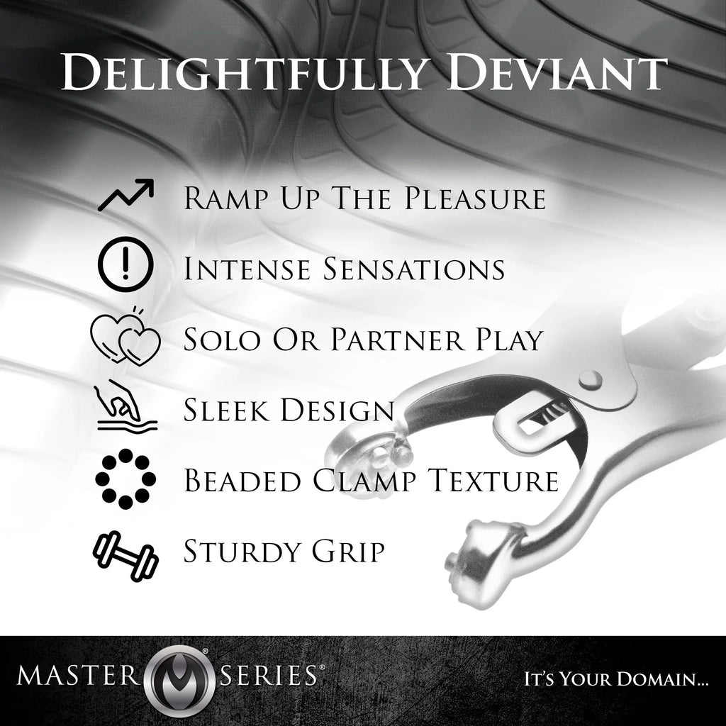 Master Series Deviant Monarch Weighted Nipple Clamps - IntimaVibes