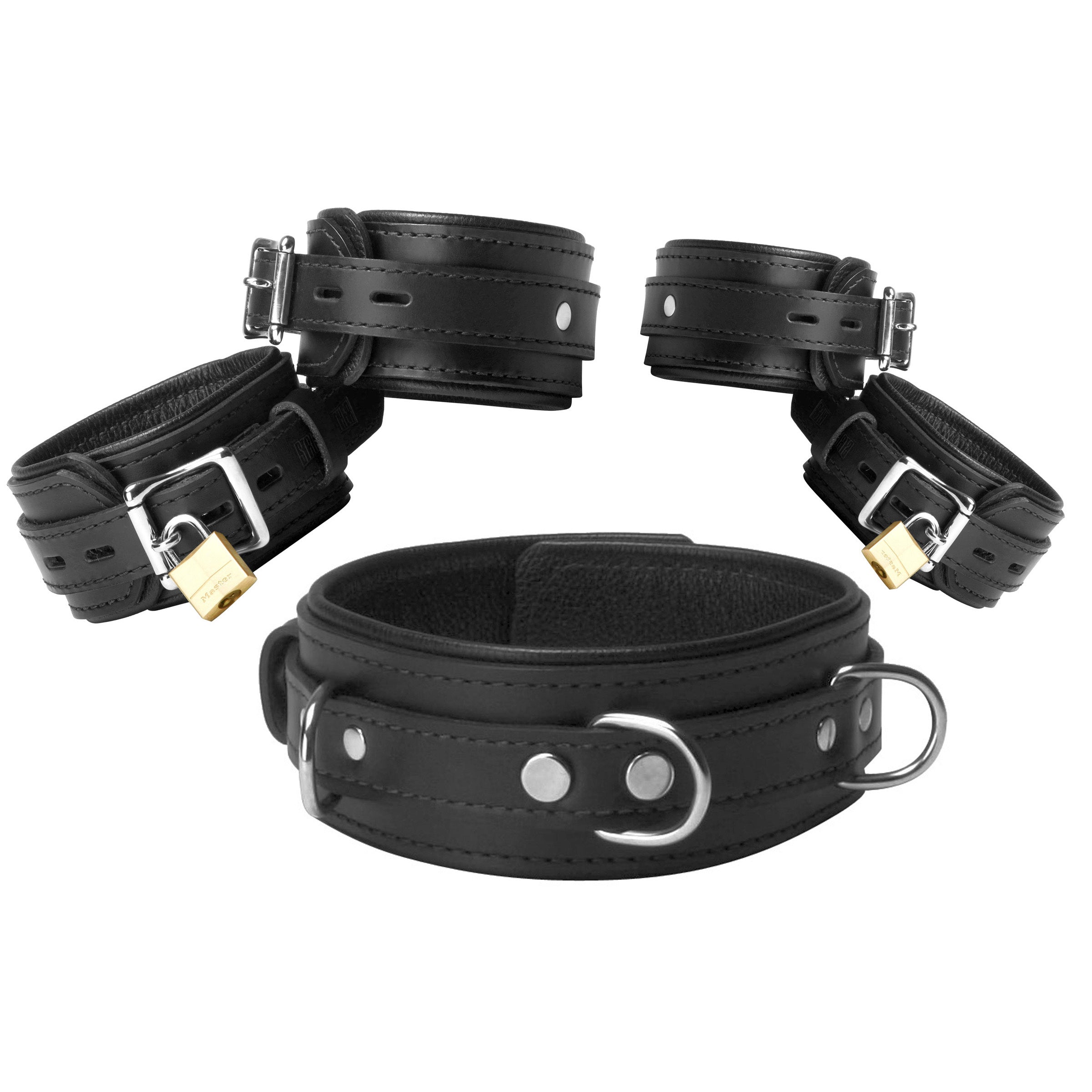 Strict Leather Black Premium Leather Bondage Essentials Kit Black