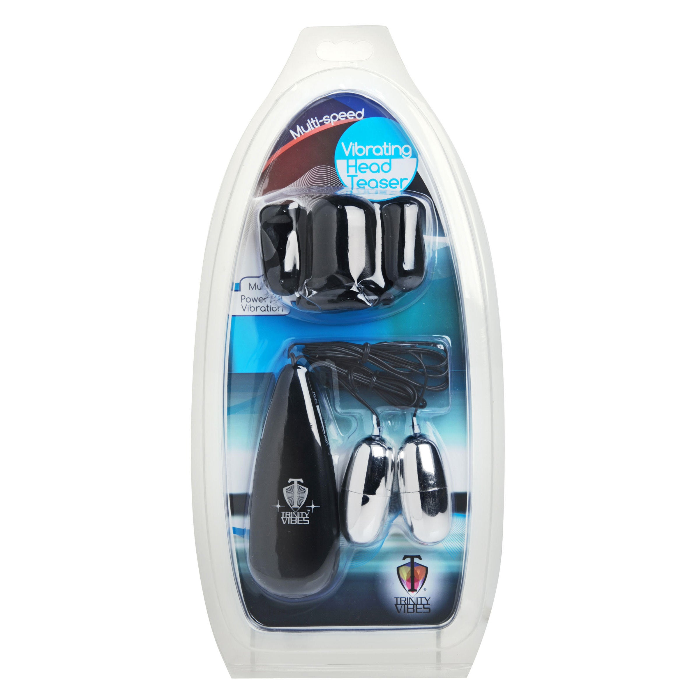 Trinity Men Multi Speed Vibrating Penis Head Teaser Black