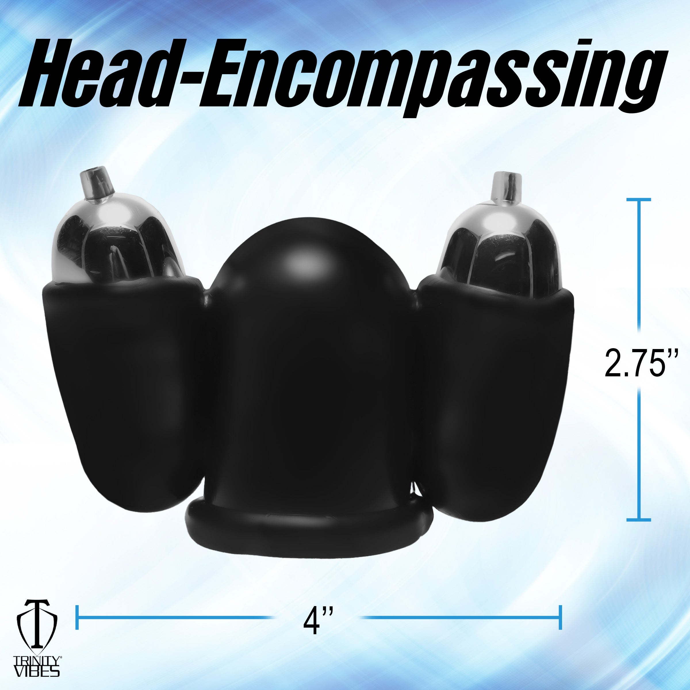 Trinity Men Multi Speed Vibrating Penis Head Teaser Black