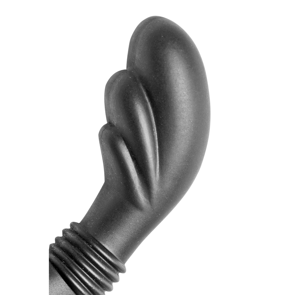 Master Series Cobra Silicone P-Spot Massager and Cock Ring Black