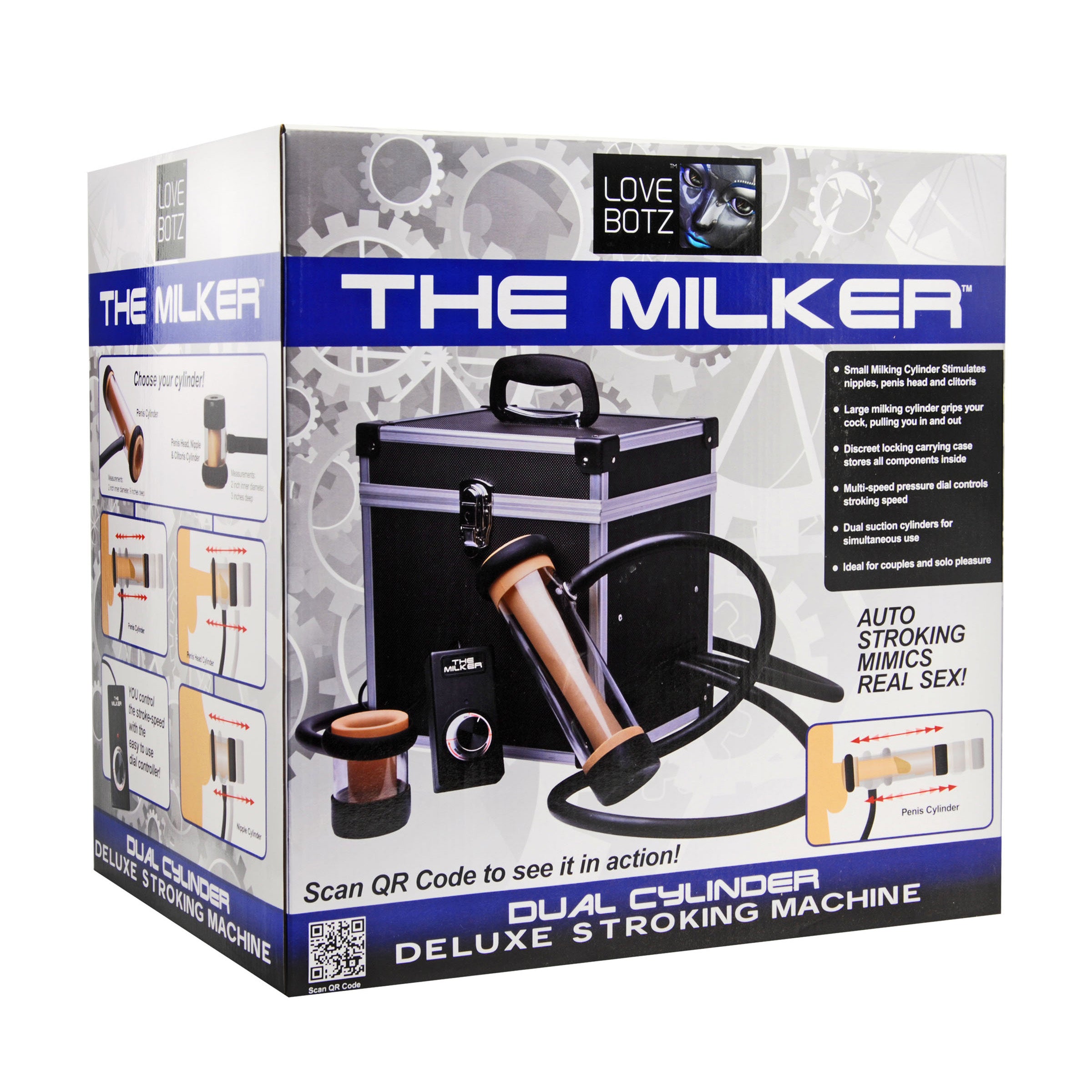 LoveBotz The Milker Automatic Deluxe Stroker Machine Black