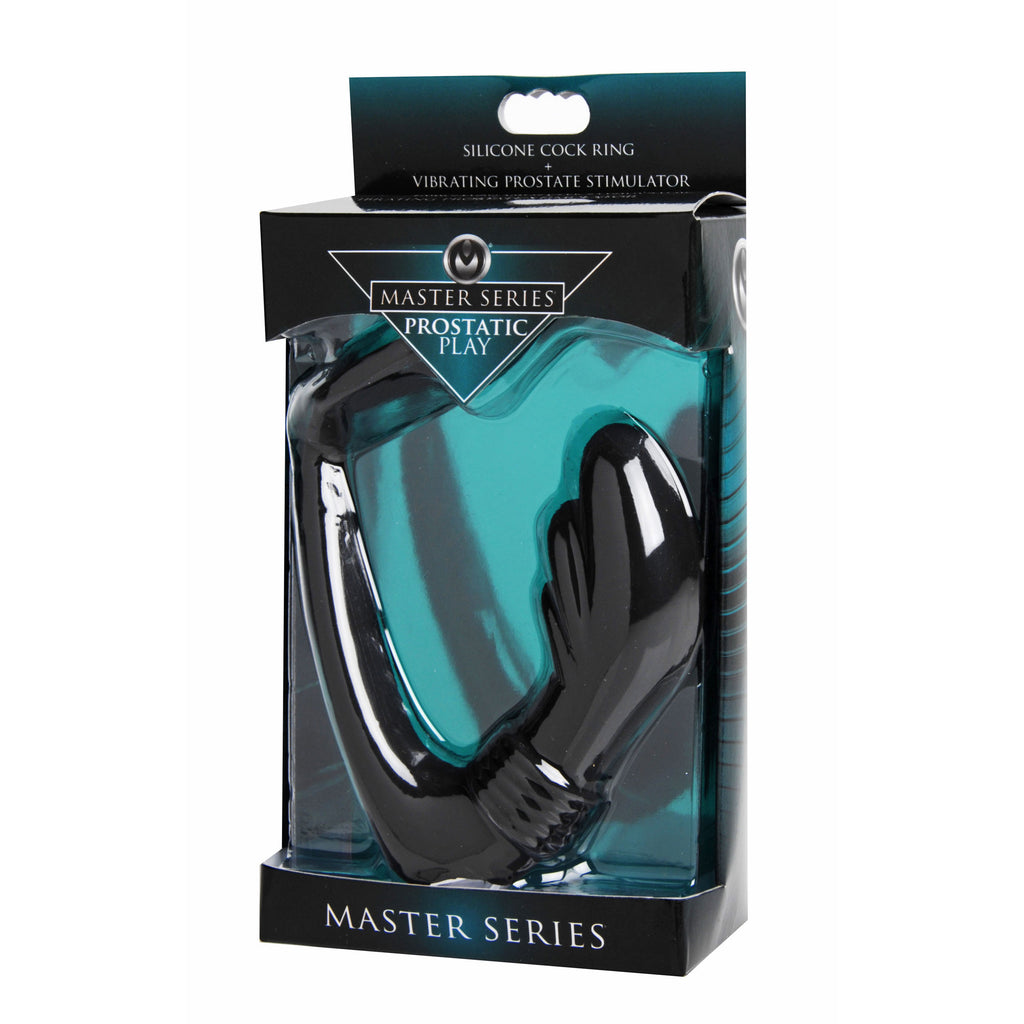 Prostatic Play Nova Silicone Cock Ring and Prostate Vibe Black