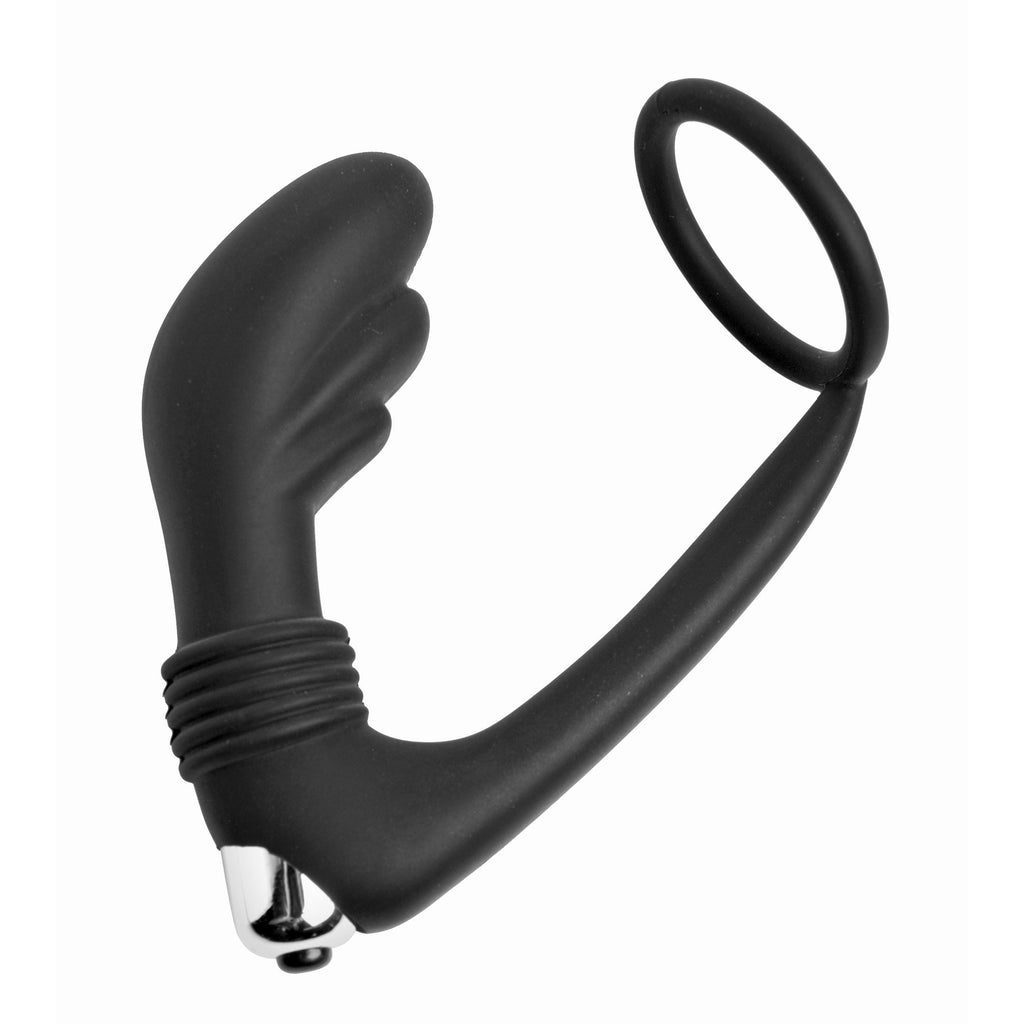 Prostatic Play Nova Silicone Cock Ring and Prostate Vibe Black