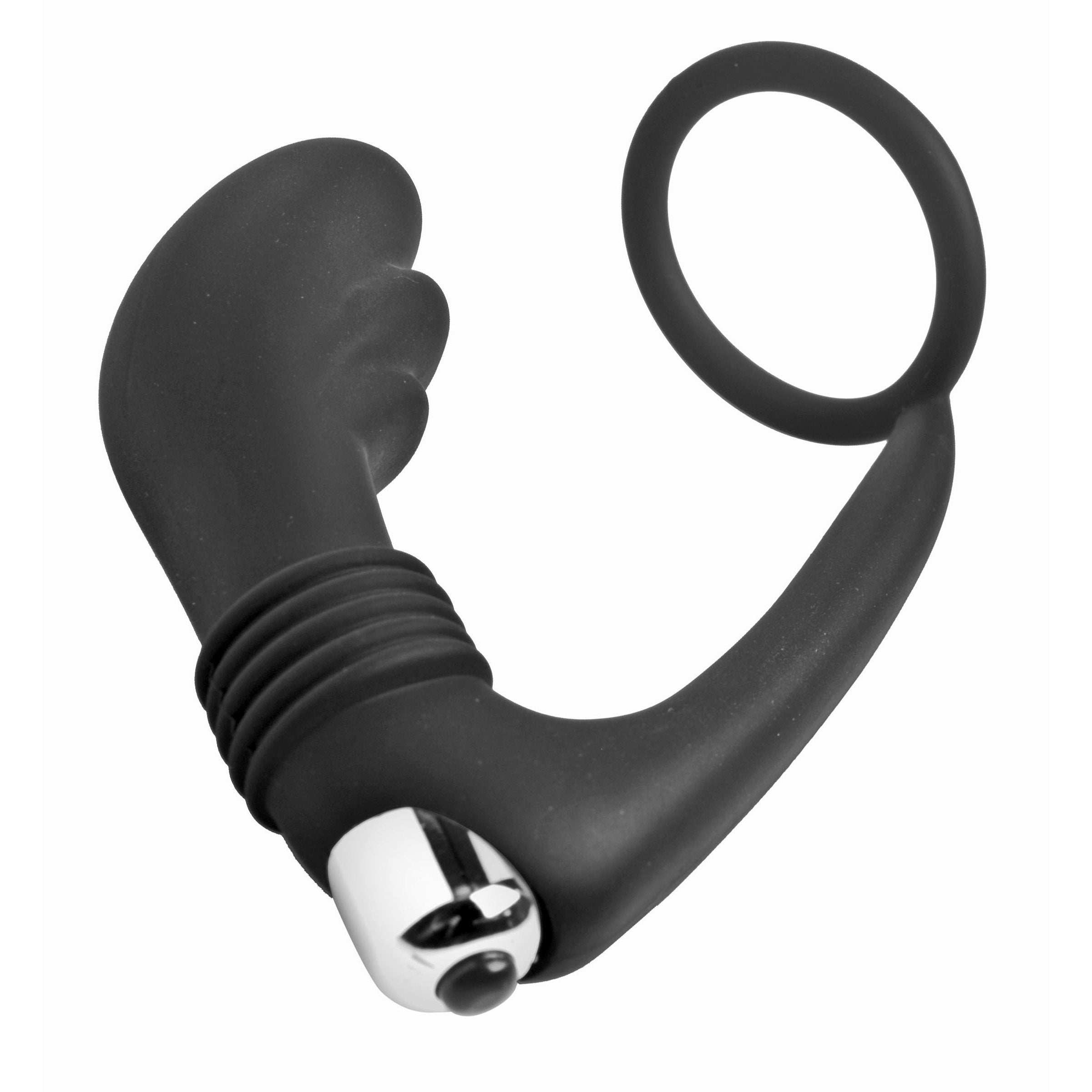 Prostatic Play Nova Silicone Cock Ring and Prostate Vibe Black