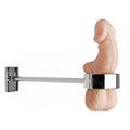 Master Series Locking Mounted CBT Scrotum Cuff with Bar Grey