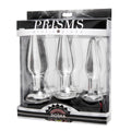 Prisms Erotic Glass Dosha 3 Piece Glass Anal Plug Kit Clear
