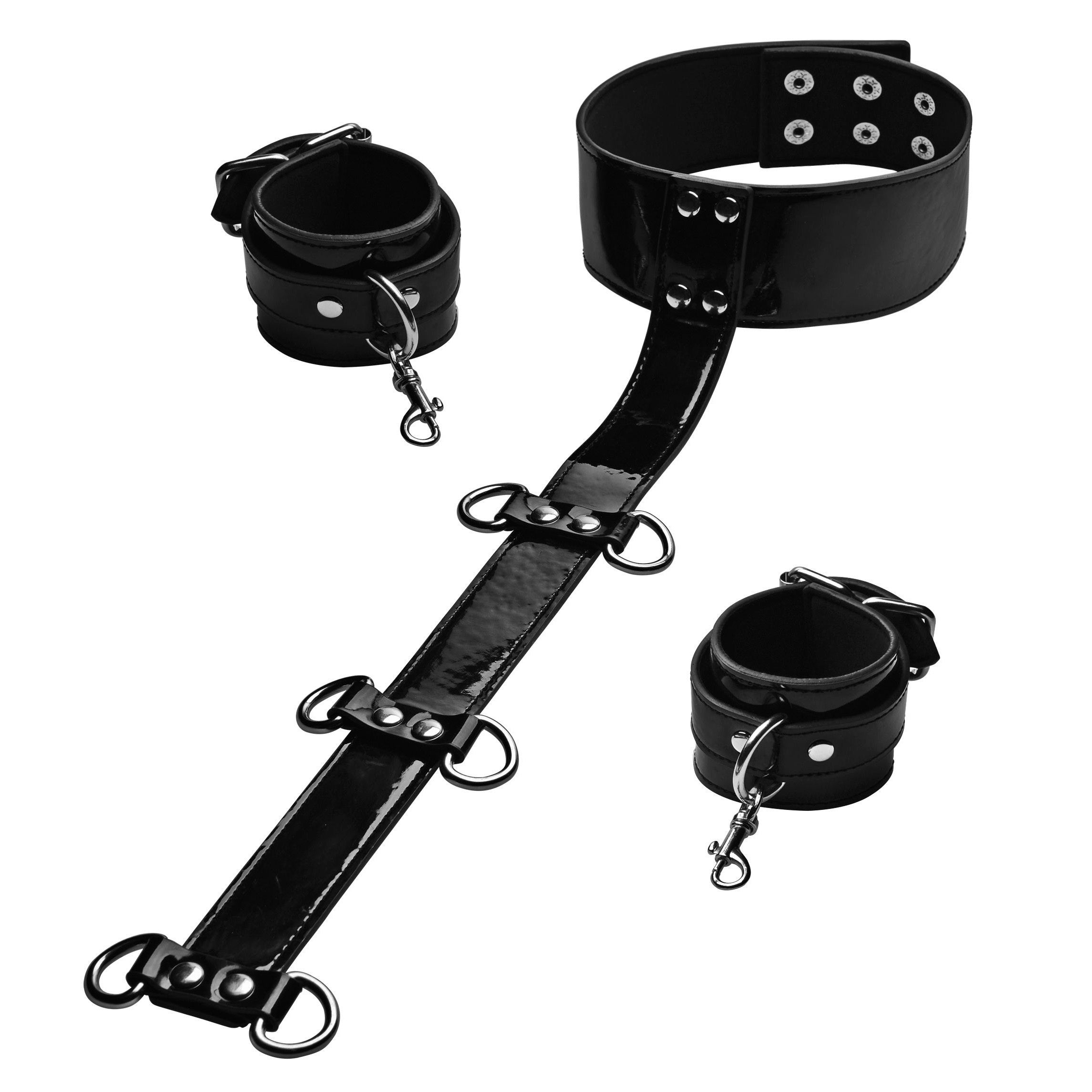 Frisky Bound Around Neck to Wrist Restraints Black