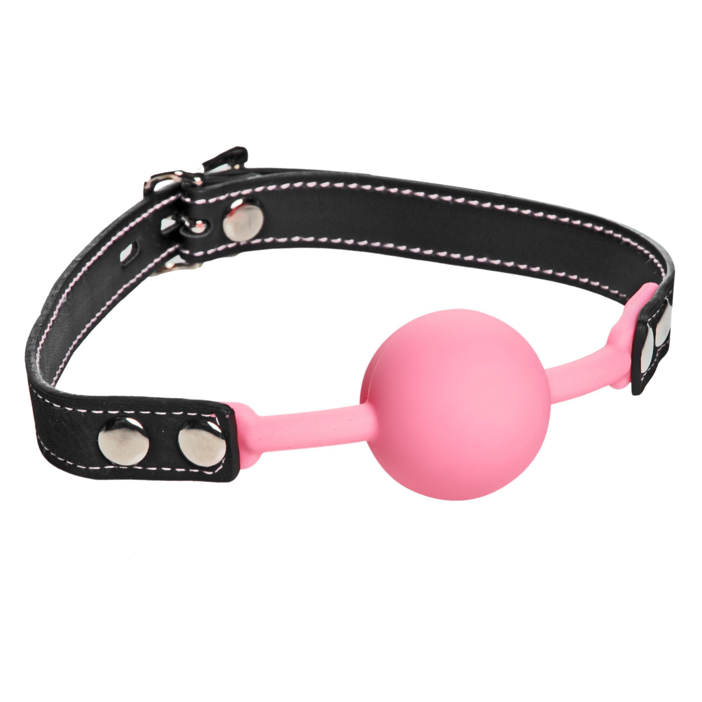 Frisky Glow Gag Glow in the Dark Silicone Ball Gag Pink