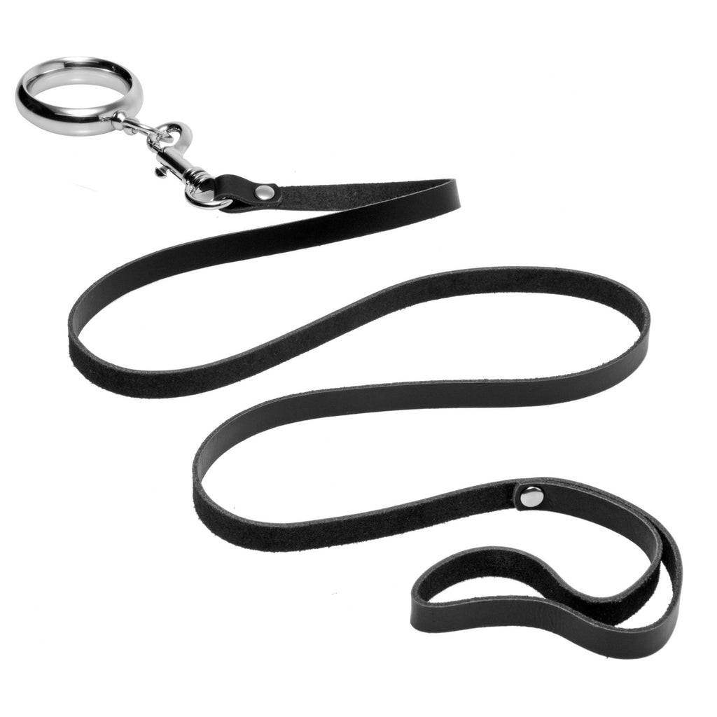 Master Series Lead Them by the Cock Premium Penis Leash Black
