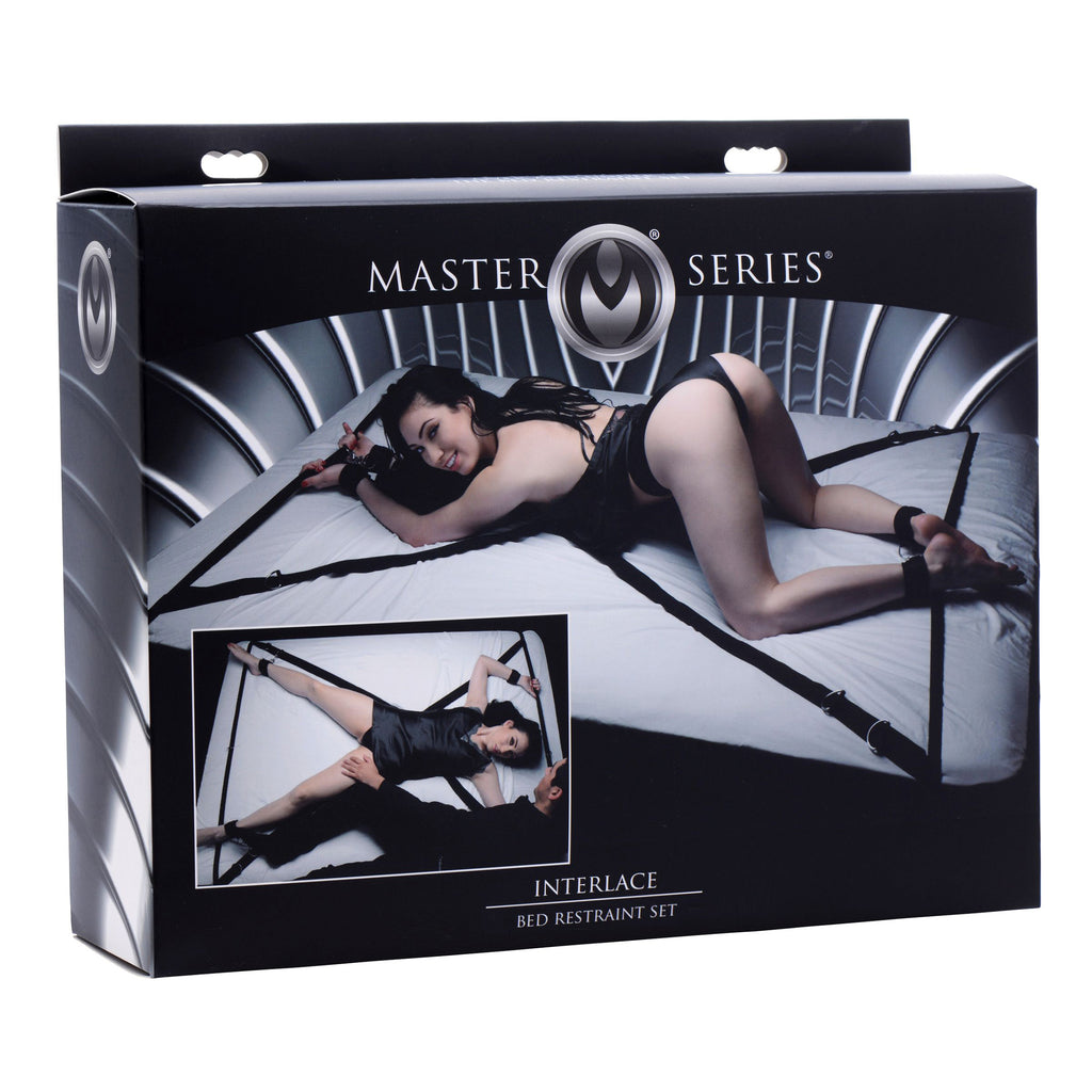 Master Series Interlace Bed Restraint Set Black