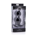 Master Series Orbs Steel Weighted Duotone Silicone Anal Plug Black