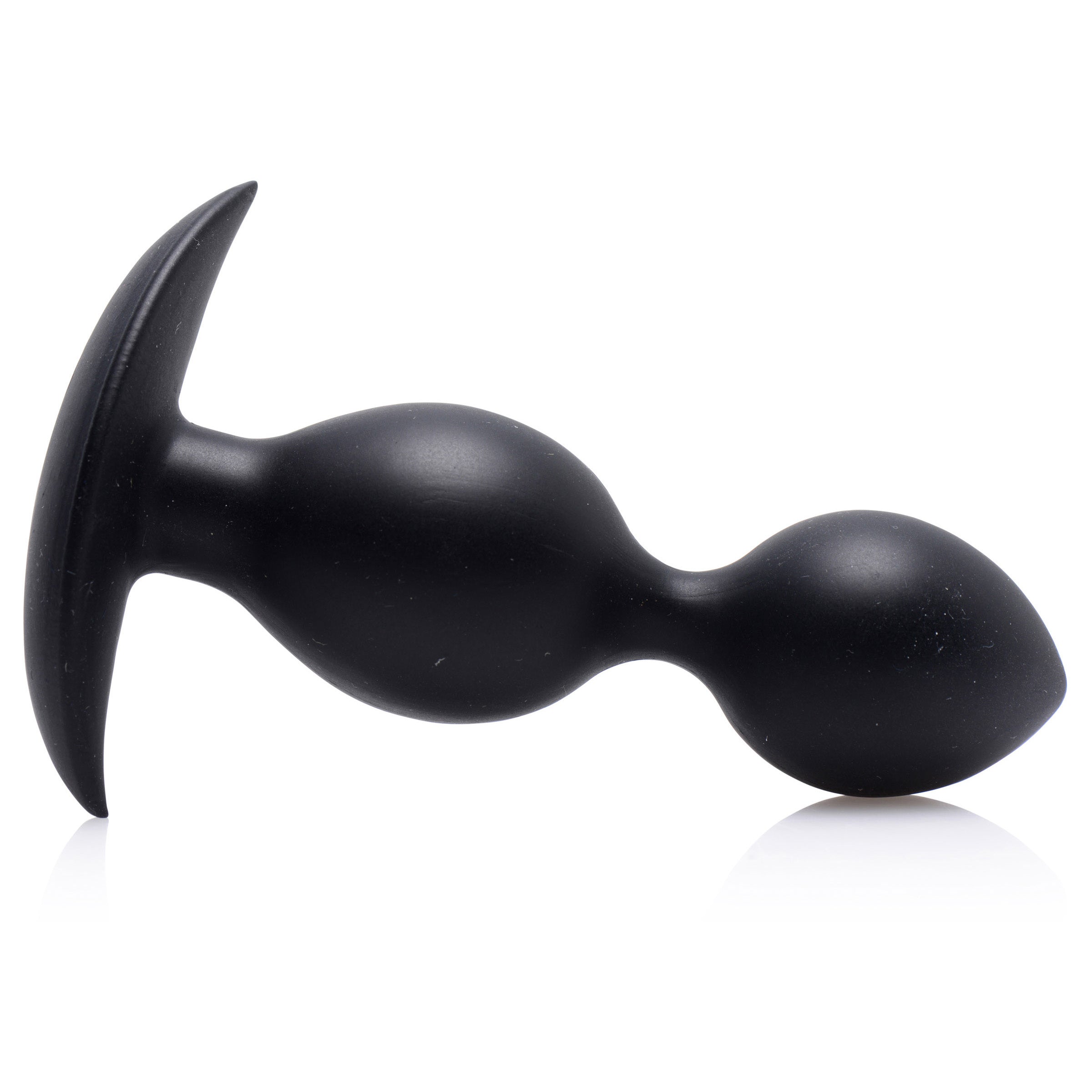 Master Series Orbs Steel Weighted Duotone Silicone Anal Plug Black