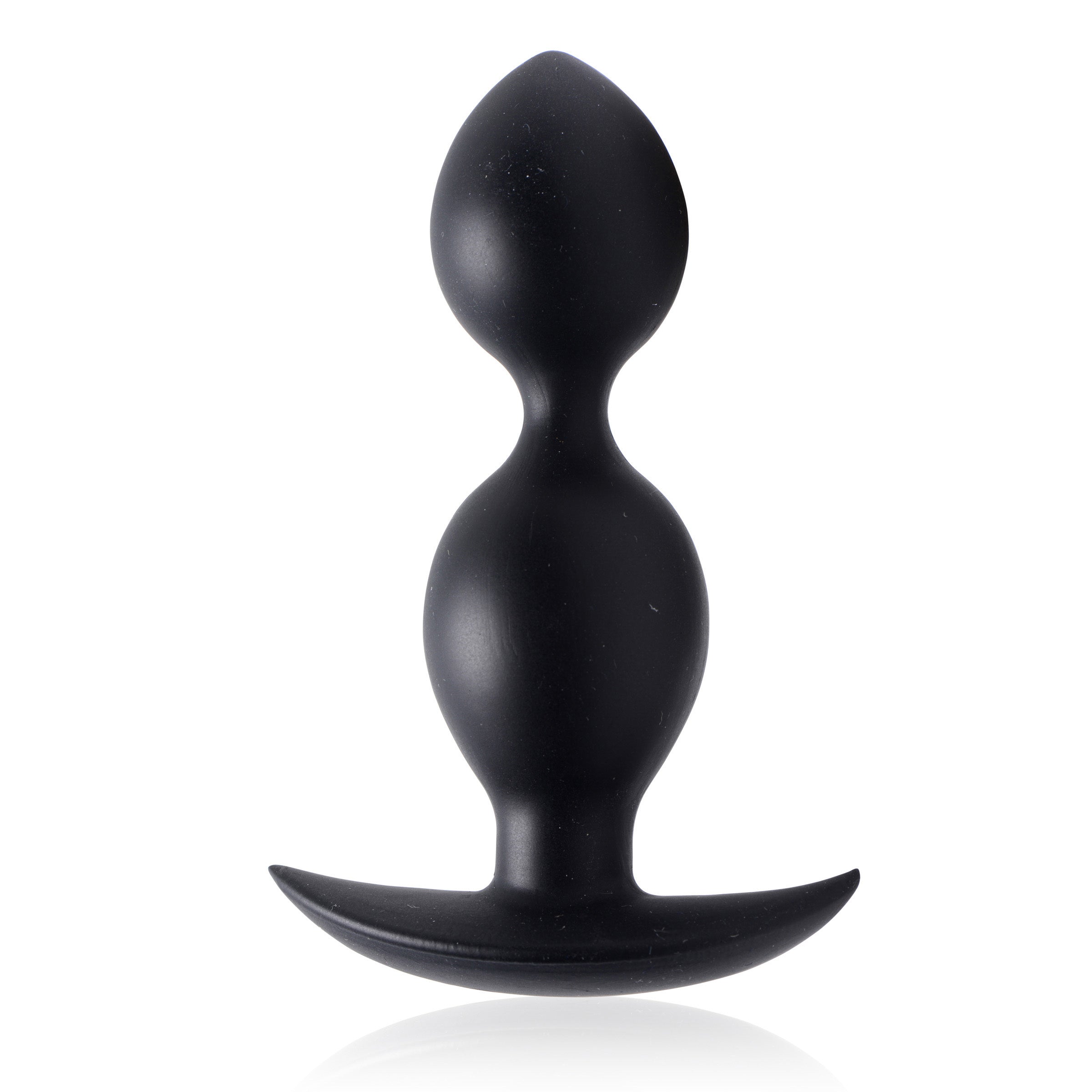Master Series Orbs Steel Weighted Duotone Silicone Anal Plug Black
