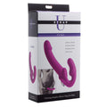 Strap U Evoke Vibrating Strapless Silicone Strap-on Dildo Pink